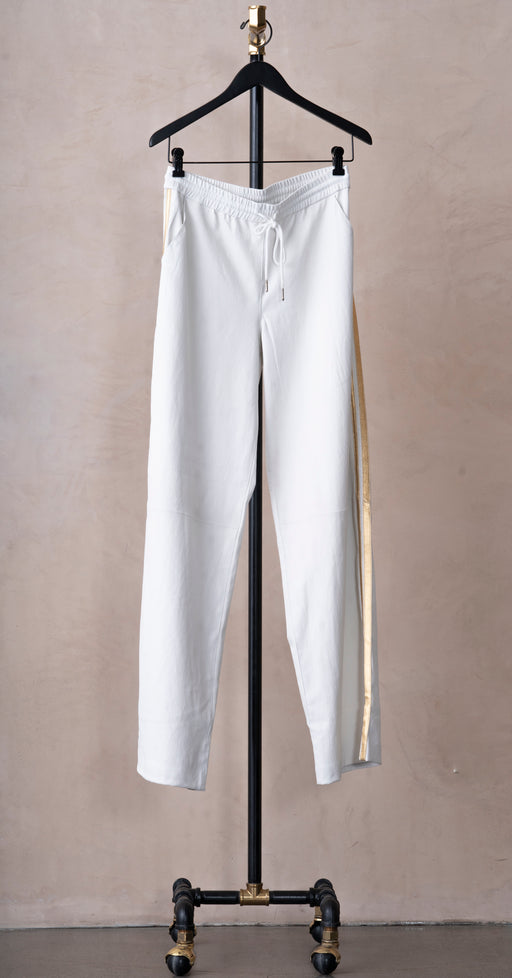 SPRWMN Baggy Athletic Sweatpants White/Gold