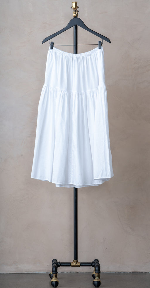Enza Costa Cool Tiered Maxi Skirt White