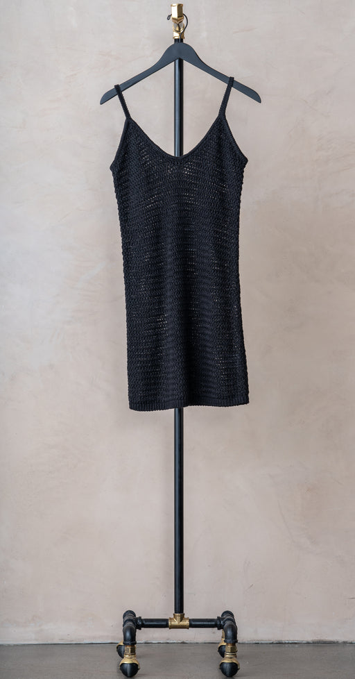 Enza Costa Linen Knit Everywhere Dress Black