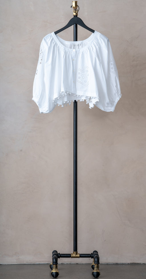 Rhode Banks Top White Eyelet