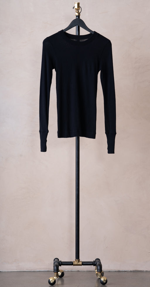 Enza Costa Cashmere Easy Crew Black