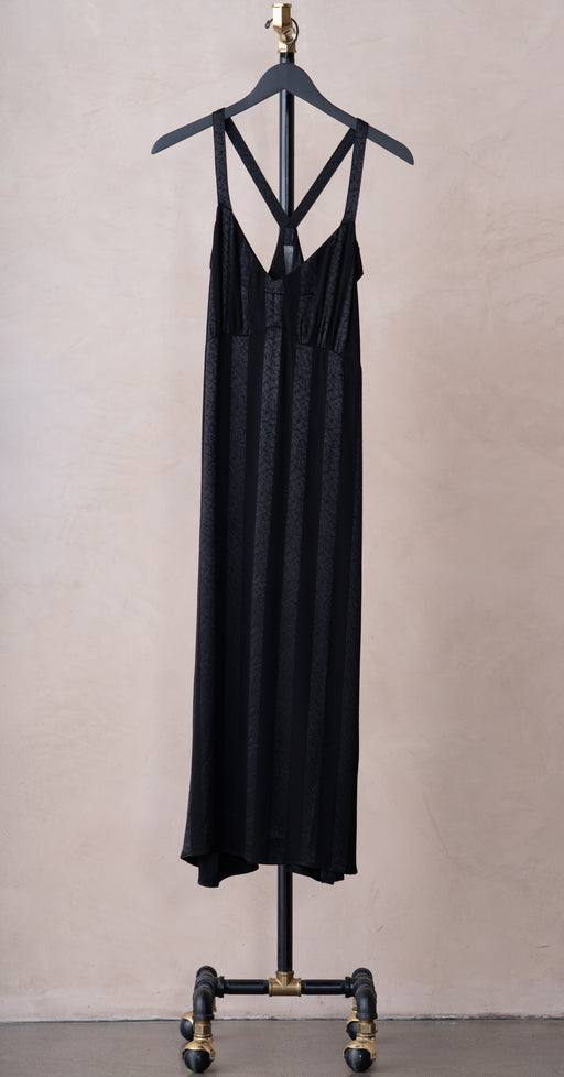 Raquel Allegra Mona Midi Dress Black