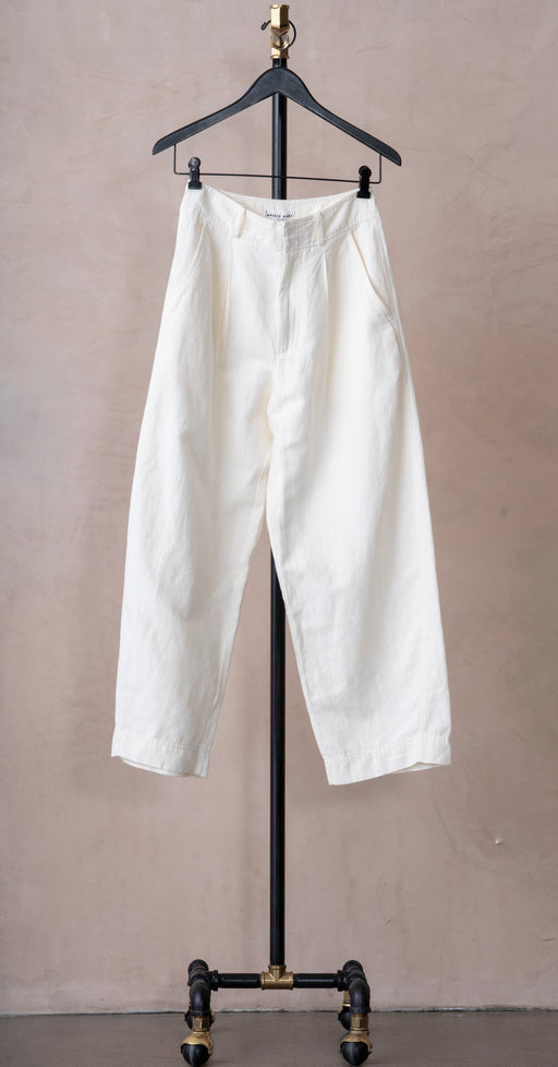 Apiece Apart Bari Crop Trouser Cream