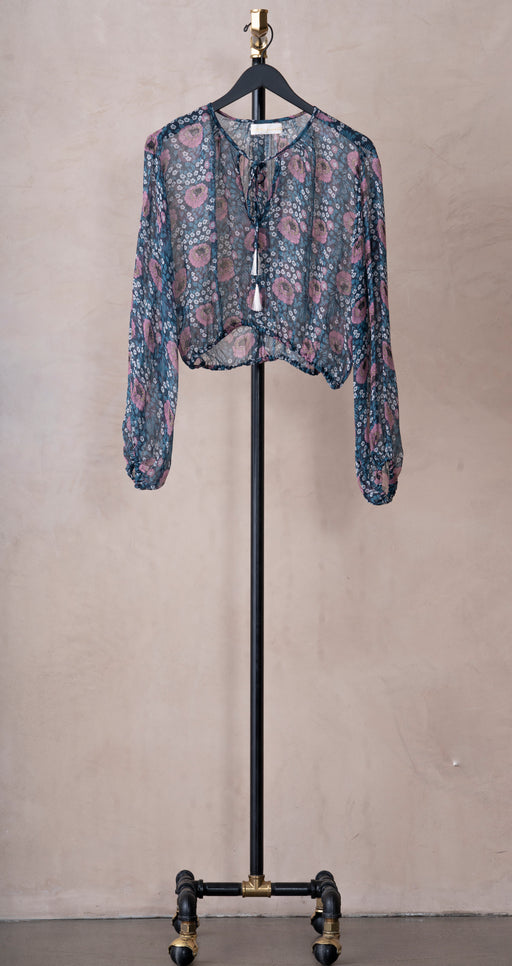 Natalie Martin Amelia Top Vtg. Flowers Indigo