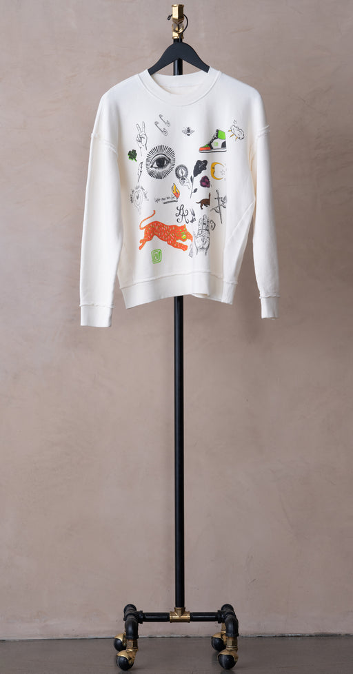 Raquel Allegra Hesperia Sweatshirt Dirty White