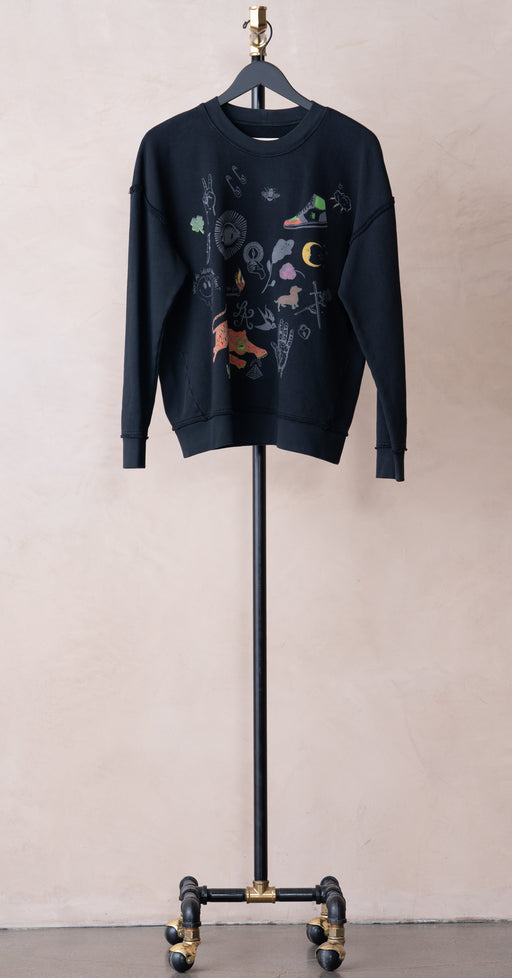 Raquel Allegra Hesperia Sweatshirt Black