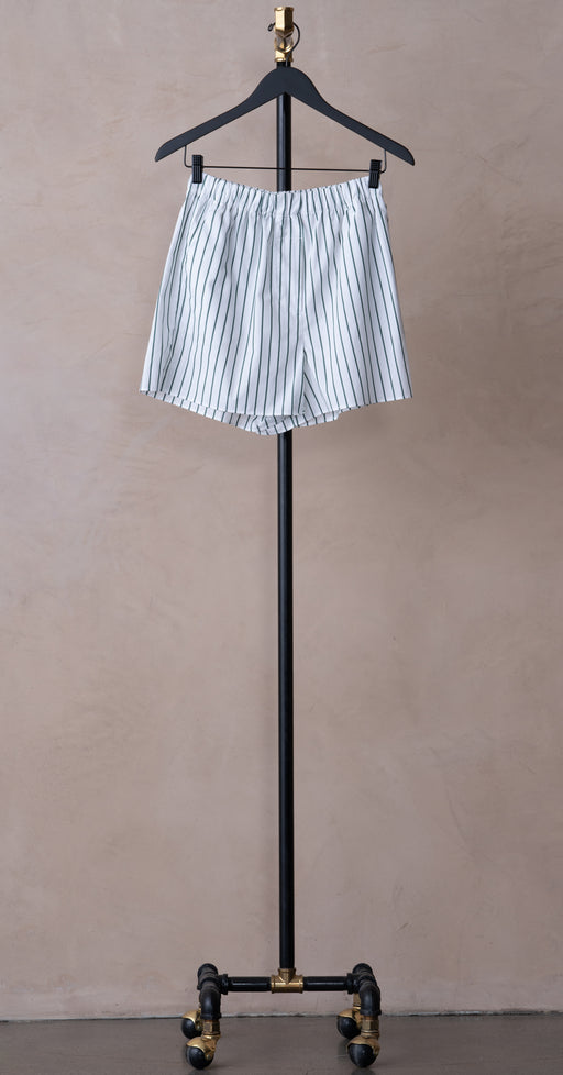 Enza Costa Striped Short Malachite White Stripe