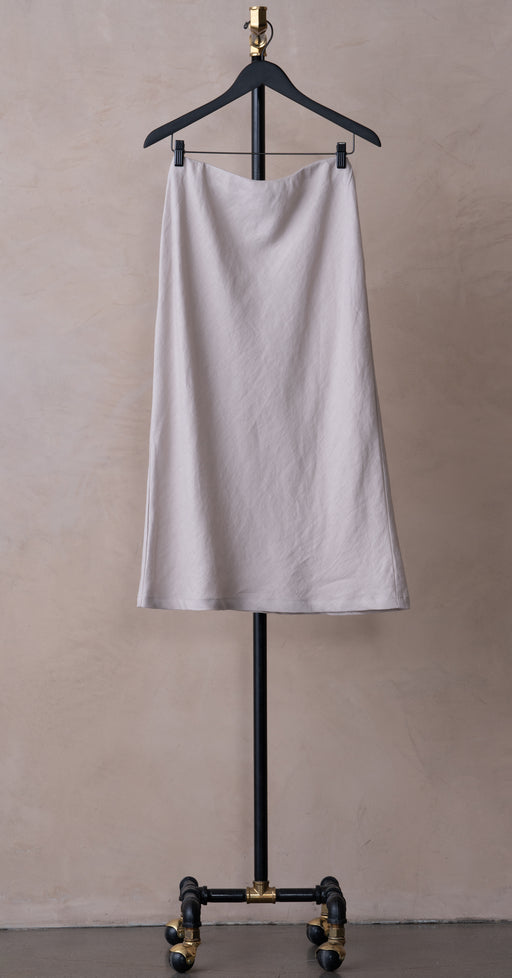 Enza Costa Linen Bias Skirt Flax