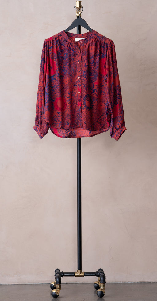 Natalie Martin Tolan Shirt Peacock Currant