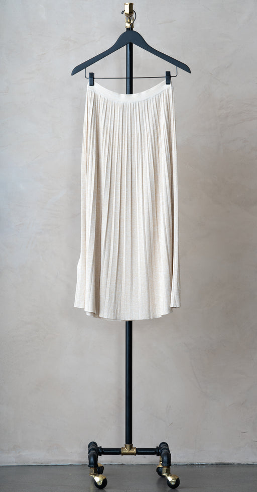 Zimmermann Acacia Rib Midi Skirt Cream/Gold