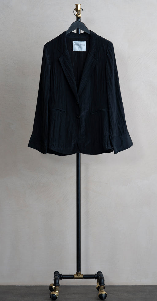 Forte Forte Satin Oversized Jacket Noir