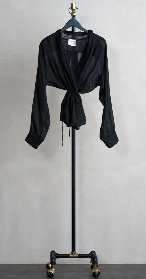 Forte Forte Chic Crossed Shirt Noir
