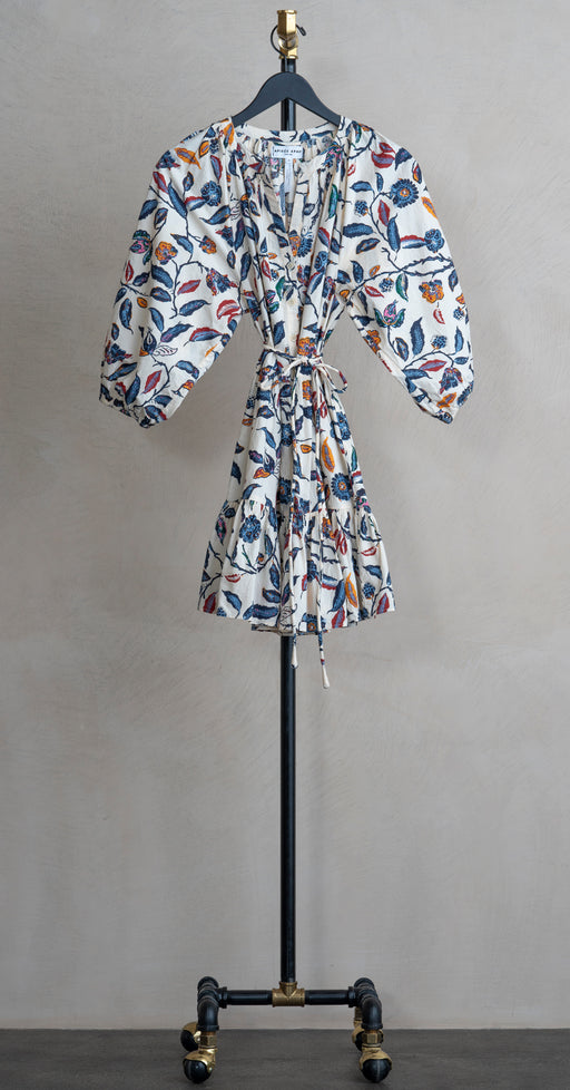 Apiece Apart Mini Mitte Dress Floral Cream