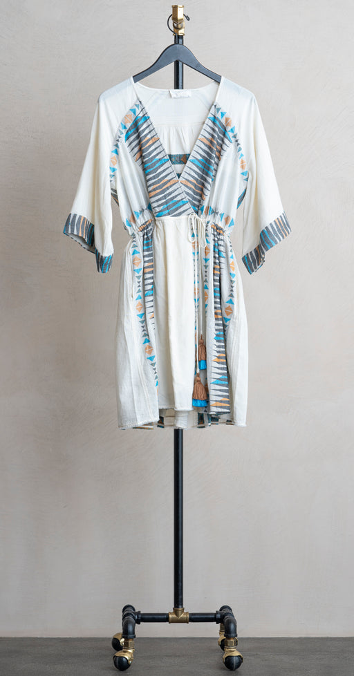 Devotion Pandora Dress Blue/Camel
