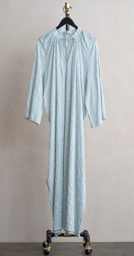 Claramonte Pleated Striped Dress Blue/Yellow