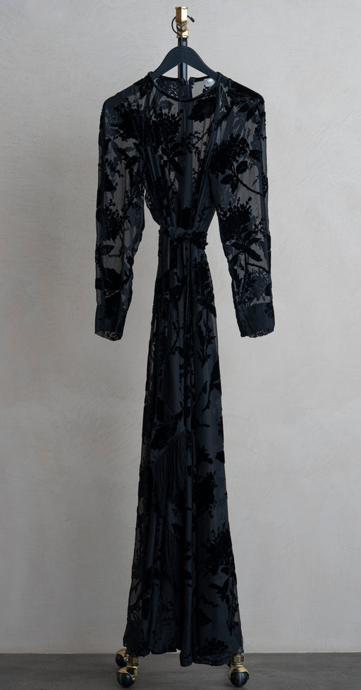 Zimmermann Burnout Sheath Dress Black