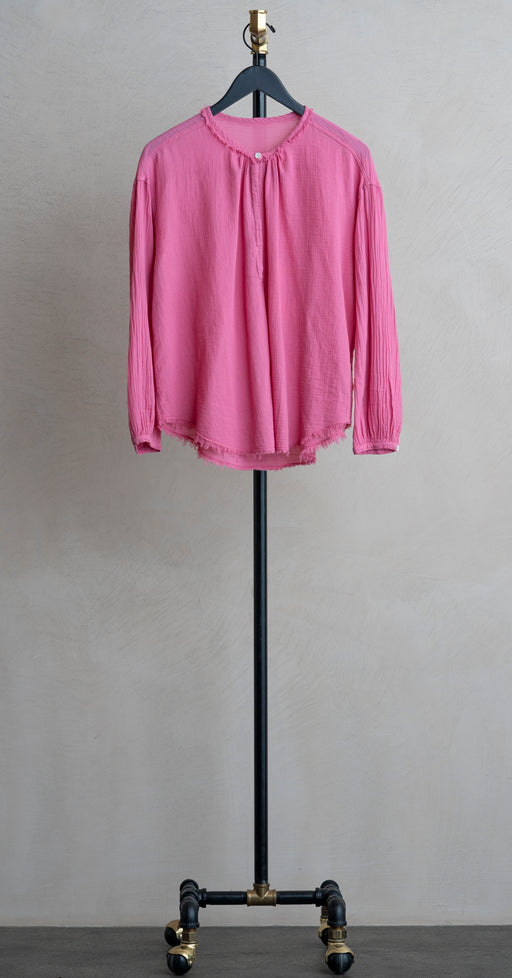 Raquel Allegra Poet Blouse Faded Cerise