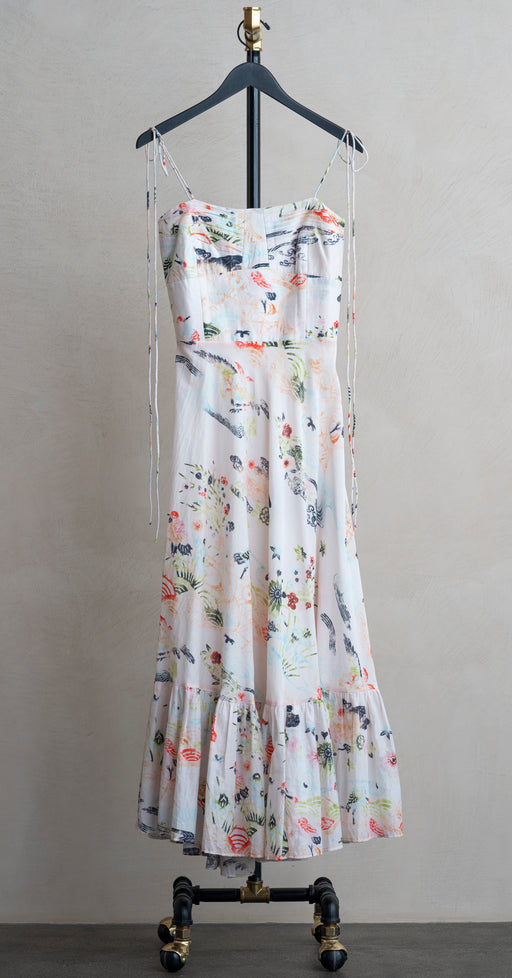 Maria Cher Dorrego Vivian Midi Dress Ecru