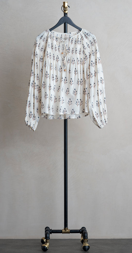 Hannah Carmen Blouse Palma Sapphire