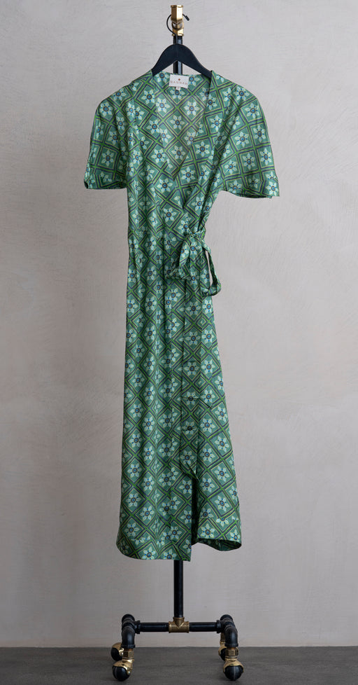 Hannah Clementine Wrap Dress Talavera Emerald
