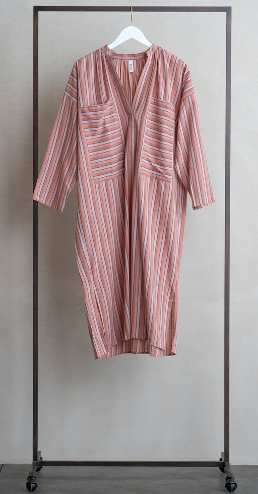 Two Two Pocket Caftan Mauve Stripe