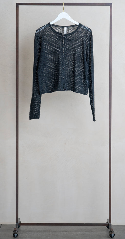 Lauren Manoogian Pointelle Cardigan Black