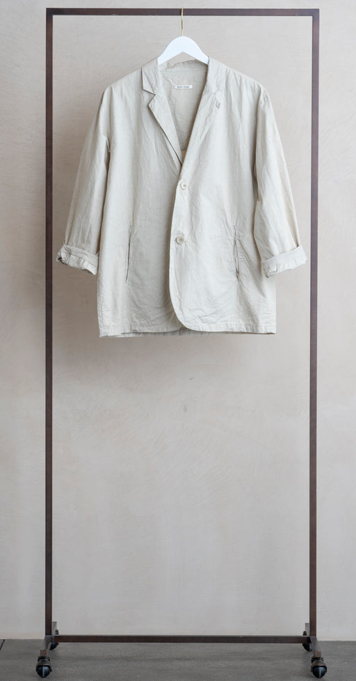 Black Crane Crinkled Blazer Stone