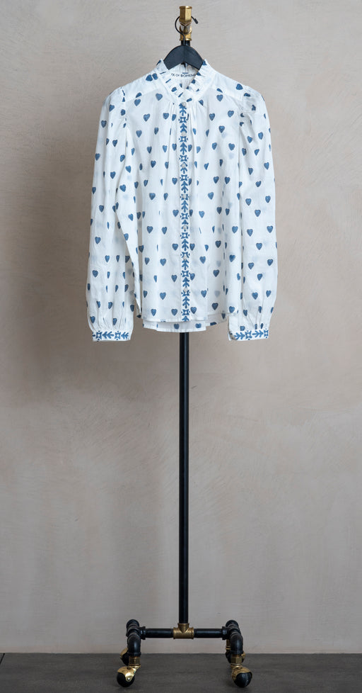 Alix Of Bohemia Annabel Heart Shirt White Indigo