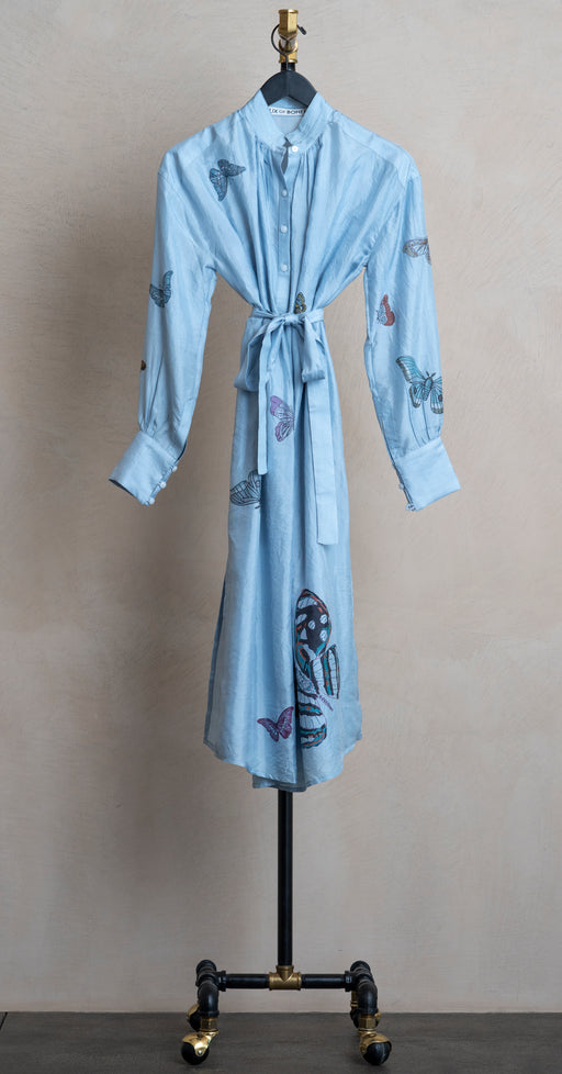 Alix Of Bohemia Shawna Butterfly Dress Blue Powder