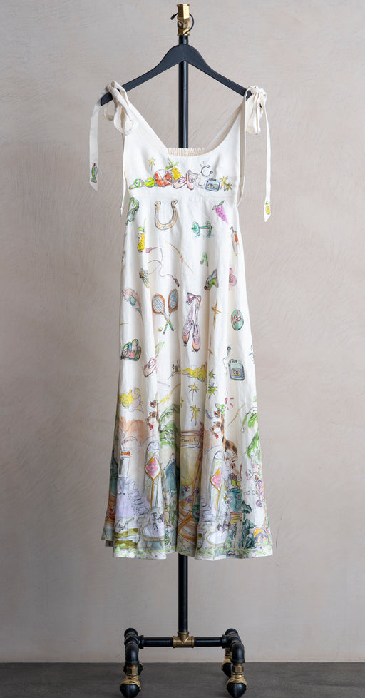 Alemais Anouk Ballet Sundress Cream