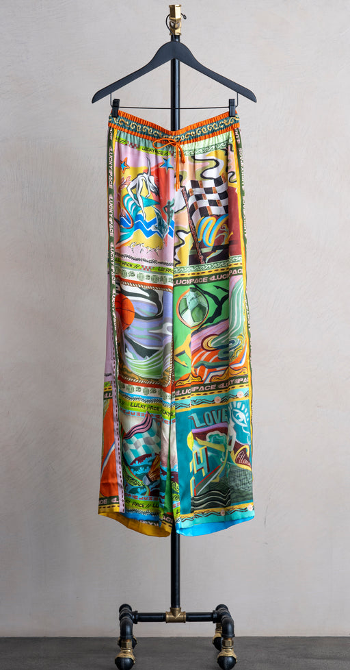 Alemais Lucky Pace Silk Pant Multi