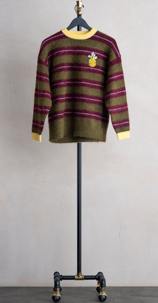 Alemais Domenica Olive Stripe Sweater