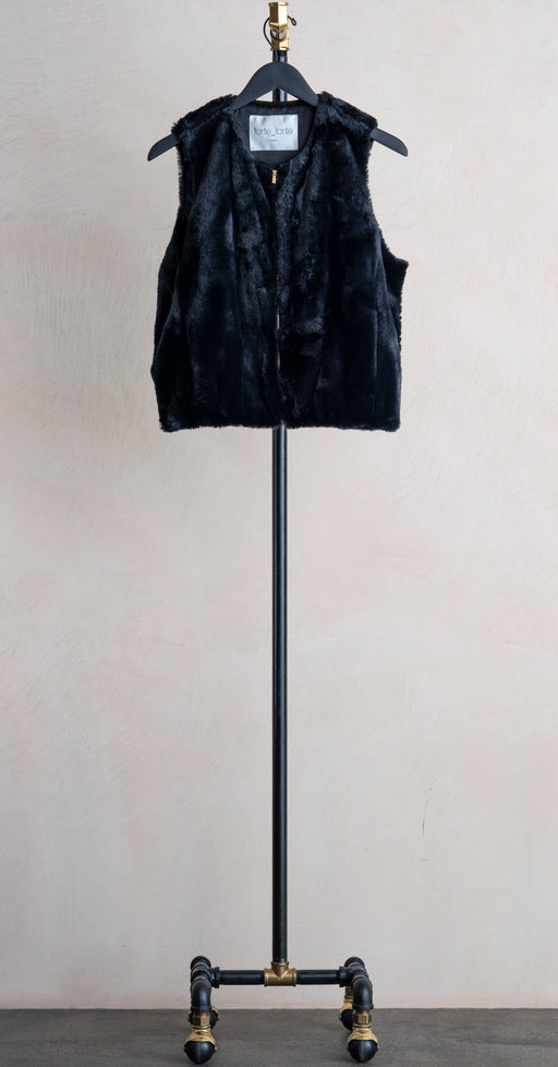 Forte Forte Eco Fur Vest Noir