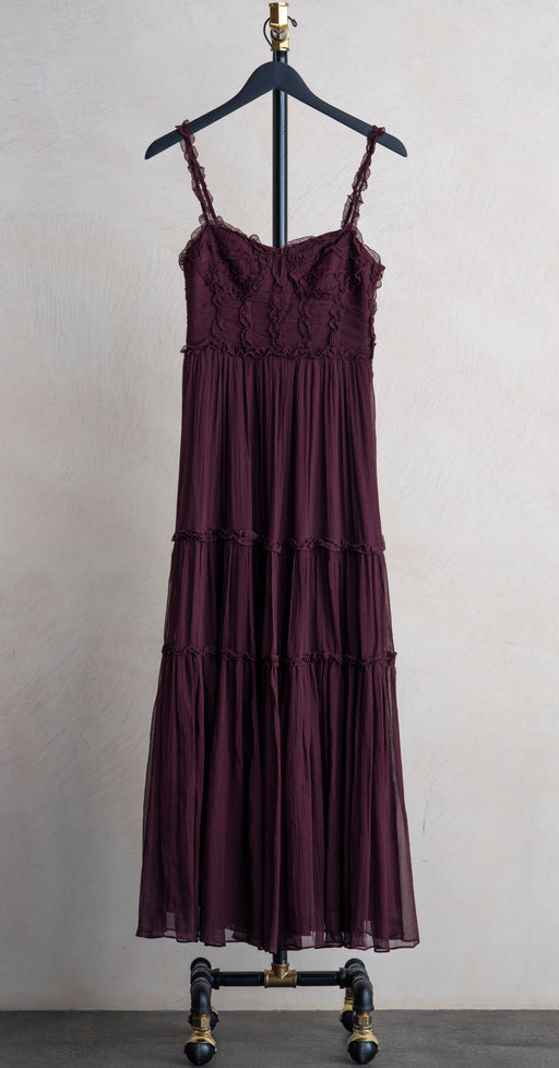 Ulla Johnson Talitha Midi Dress Mahogany