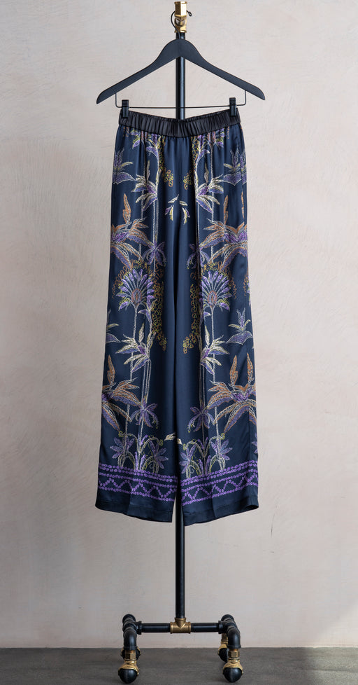 Forte Forte Print Envers Satin Pants Notte