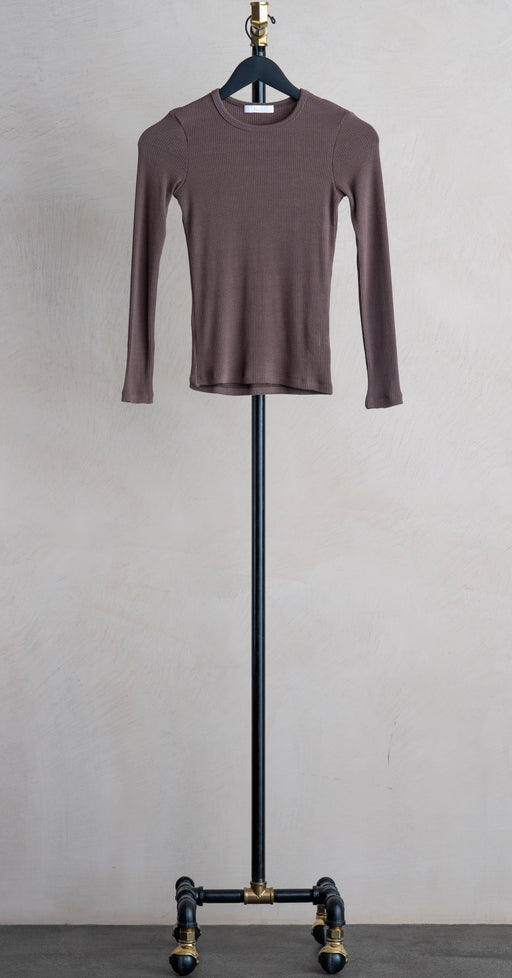 Sablyn Quincy LS Fitted Crewneck Swiss Brown