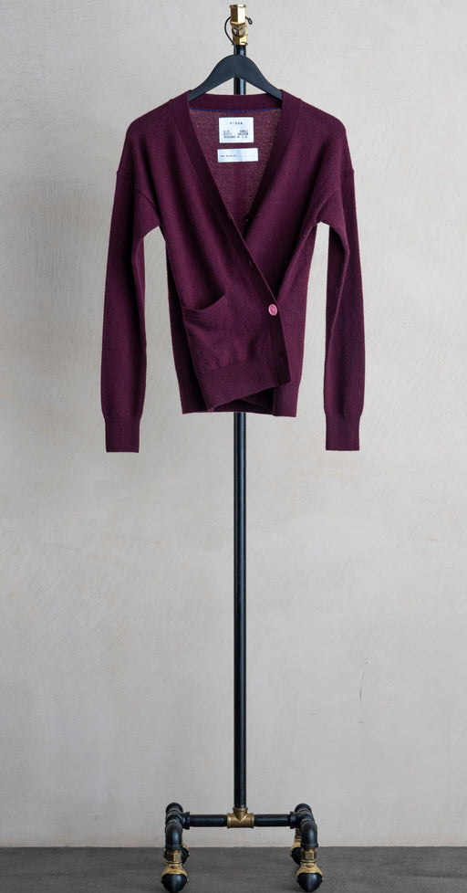 Cissa Wrap Cardigan Burgundy