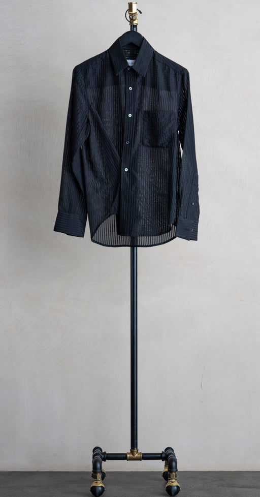 Cissa Mens Shirt Black Stripe