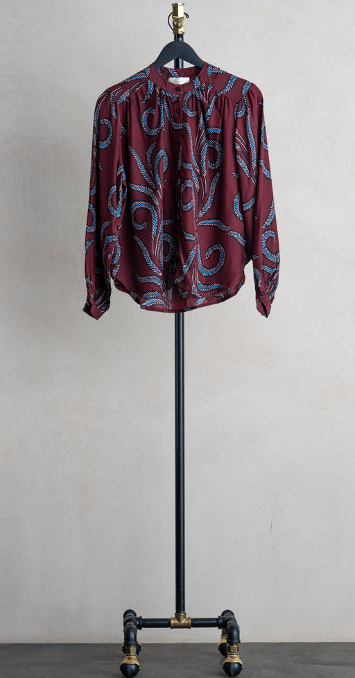 Natalie Martin Tolan Shirt Feather Bordeaux