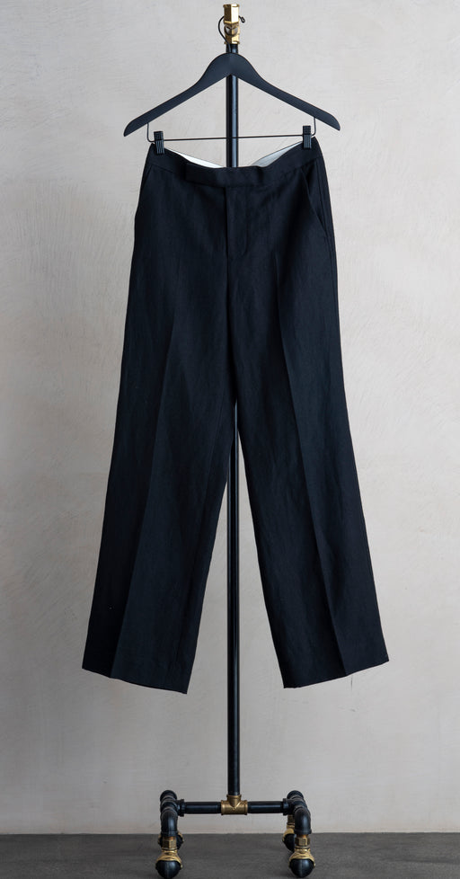 6397 Flat Front Trouser Black