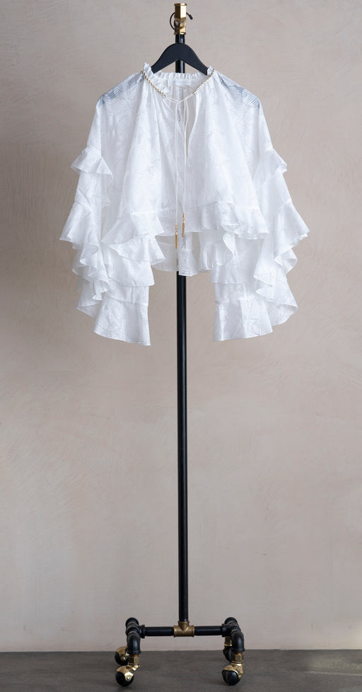 Zimmermann Daylight Ruffle Blouse Ivory