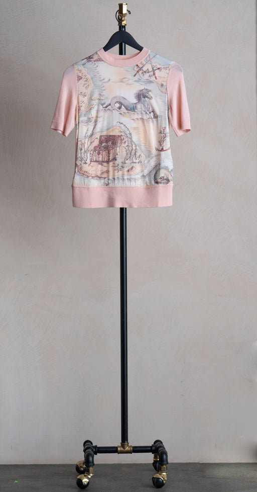 Zimmermann Rebellion Silk Front Tee Peach