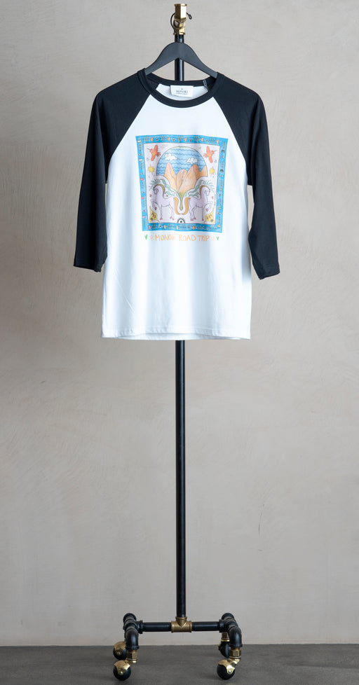 Monoki Roadtrip Baseball Tee Black