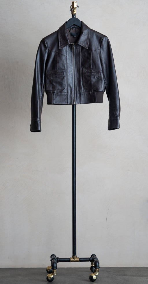 Nili Lotan Charly Leather Jacket Espresso