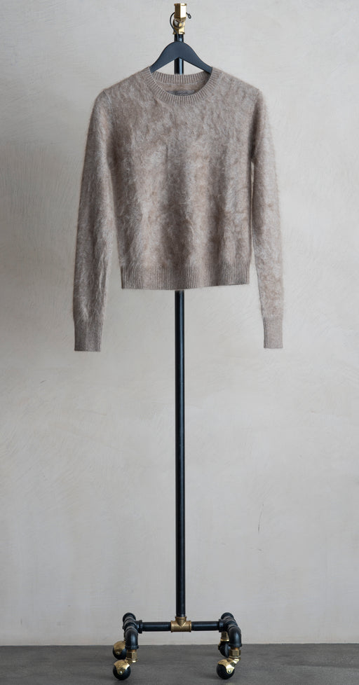 Enza Costa Longhair LS Cashmere Easy Crew Walnut