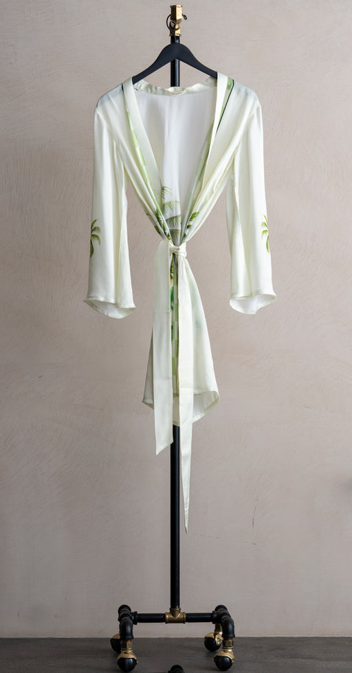 Verandah Kimono Kaftan Ivory Foliage