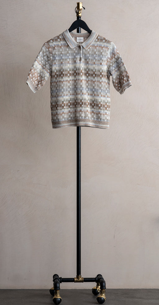 Closed Short Sleeve Polo Clay Beige