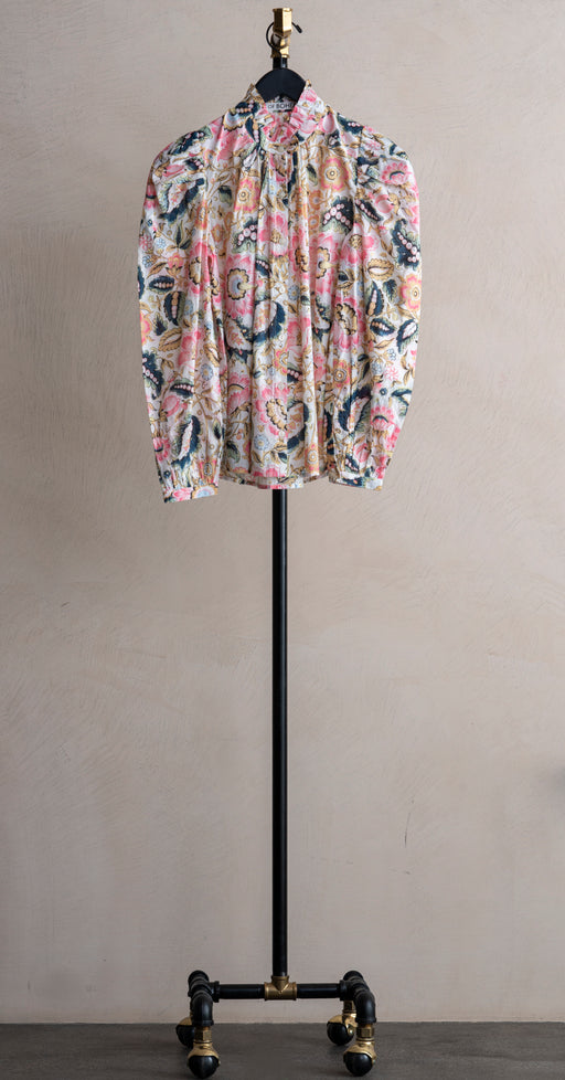Alix Of Bohemia Annabel Melon Bloom Shirt Off-White