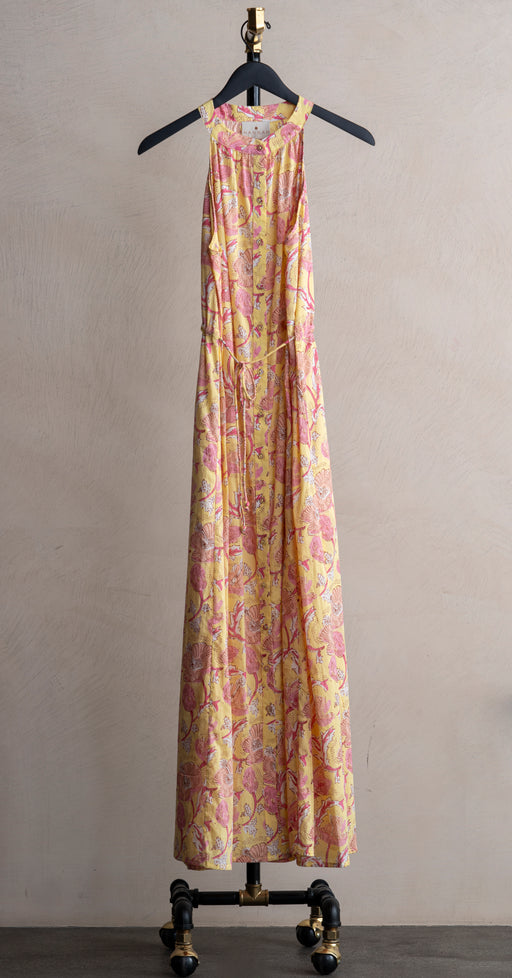 Hannah Isha Dress Hibiscus Yellow