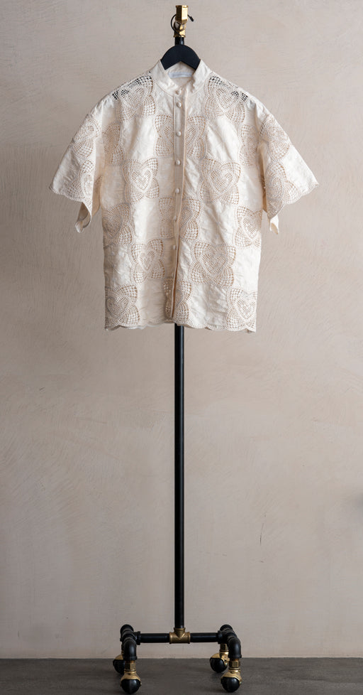 Zimmermann Luna Billow Blouse Cream Paisley